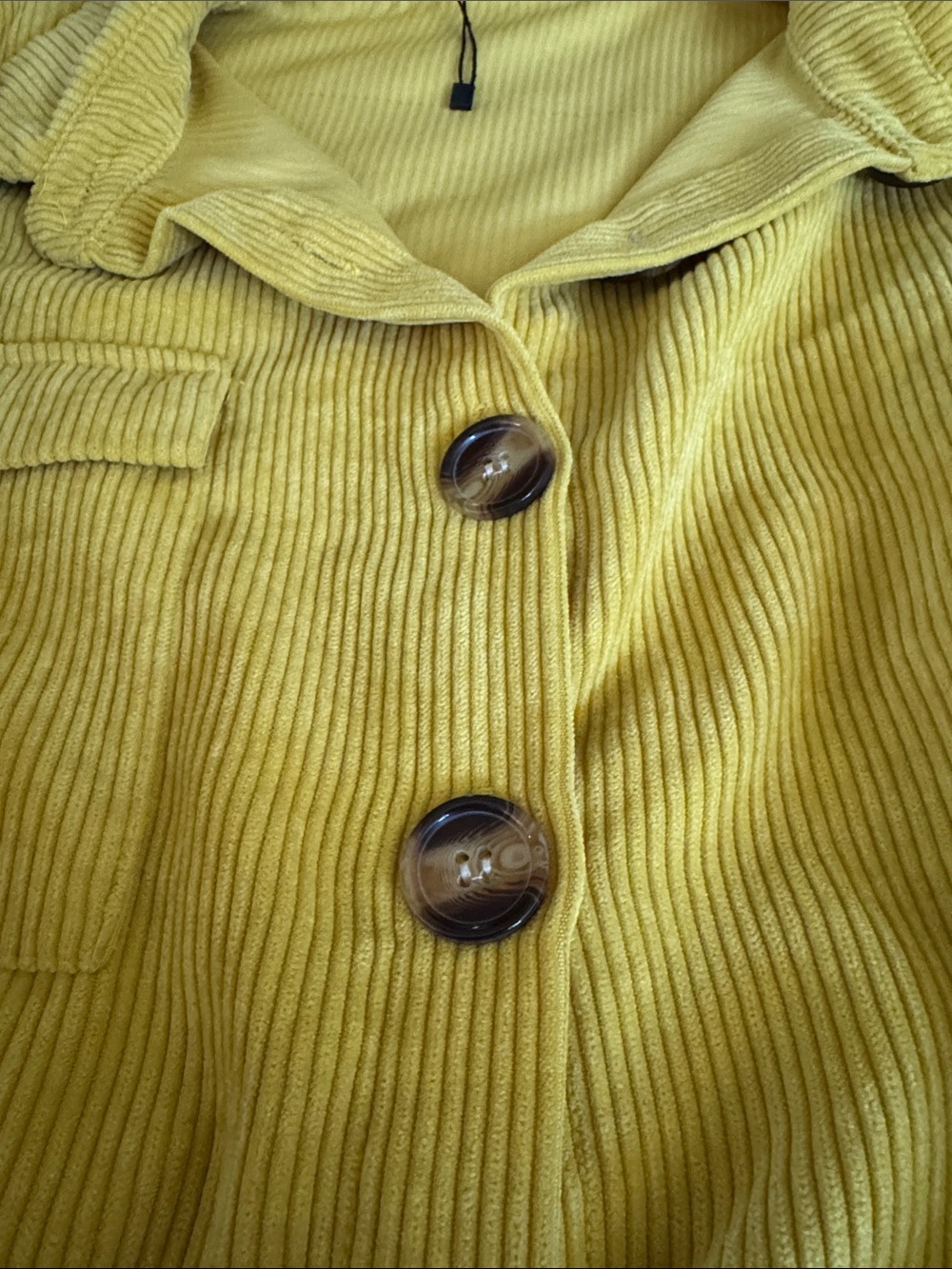 Nasty Gal Mustard Yellow Corduroy-Trim Top - Picture 3 of 6